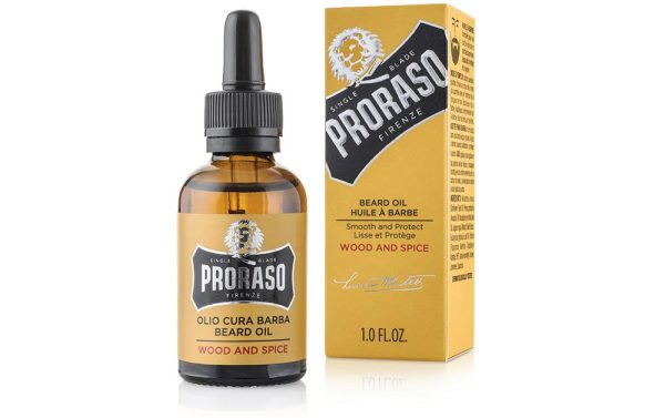 proraso beard oil wood and spice